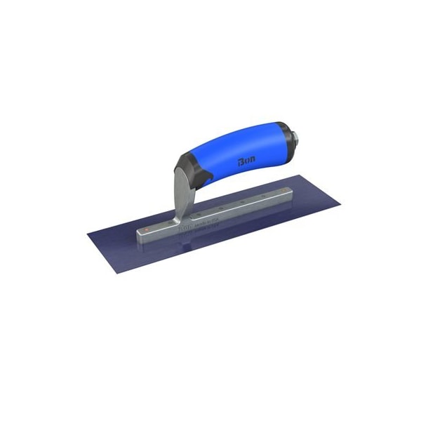 Blue Steel Finsihing Trowel - Square End - 10-1/2" x 3" with Comfort Wave Handle